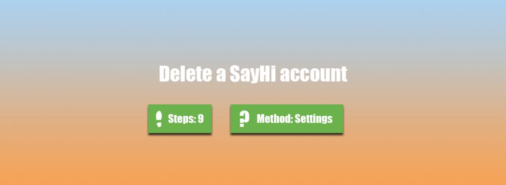 delete sayhi account
