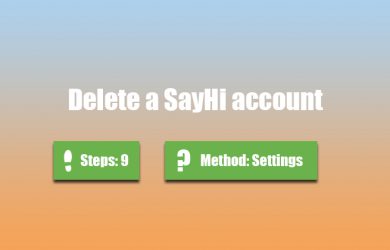 delete sayhi account
