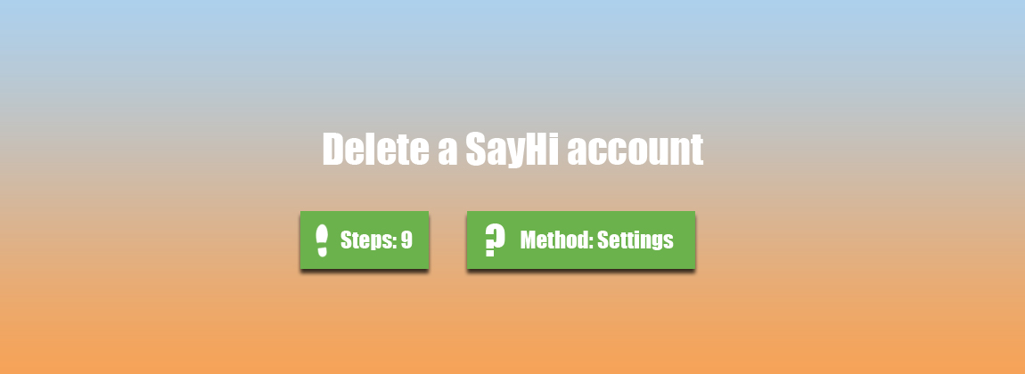 delete sayhi account