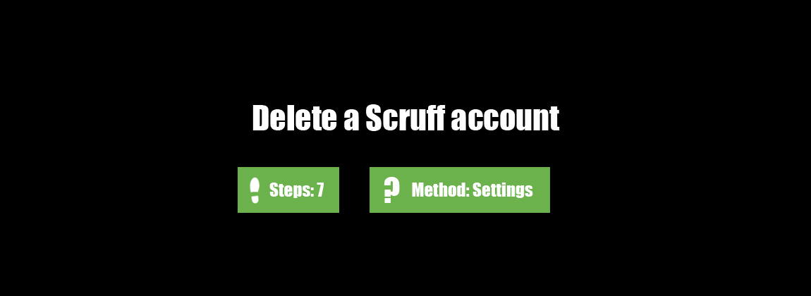 delete scruff account