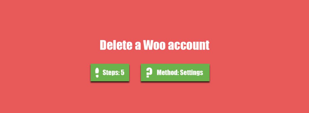 delete woo account