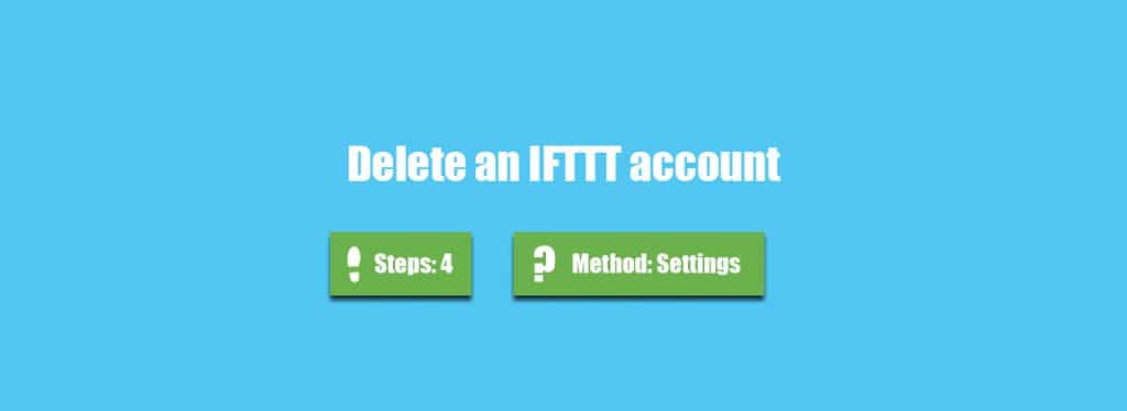 delete ifttt account