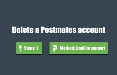 delete postmates account