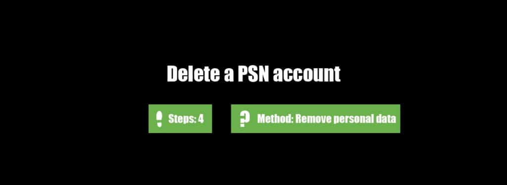 delete psn account