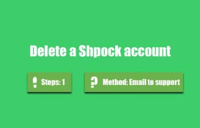 delete shpock account