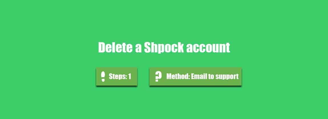 delete shpock account